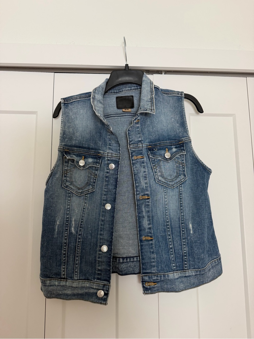 Denim Sleeveless Vest - Classic Blue